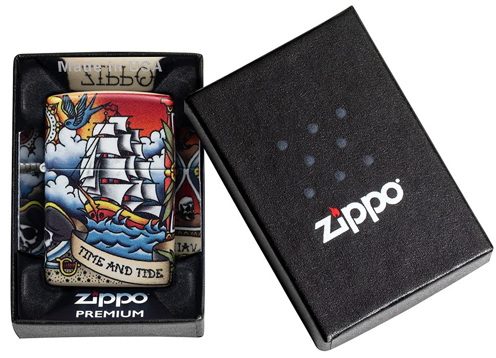 Zippo 540 Color Nautical Tattoo Design Pocket Lighter
