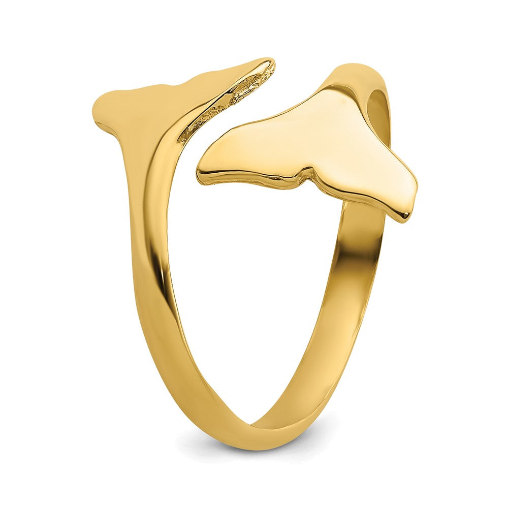 14K Double Whale Tails Ring Size 7