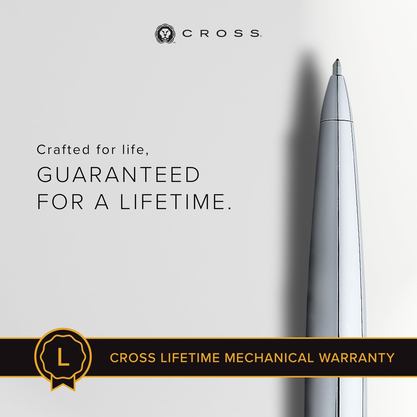 Cross ATX Refillable Ballpoint Pen, Medium Ballpen, Includes Premium Gift Box - Chrome