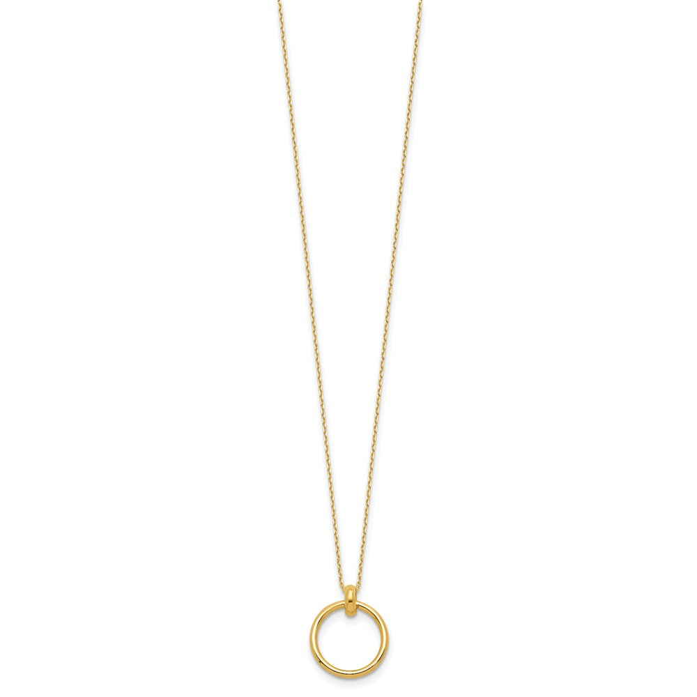 10K Polished Circle Necklace
