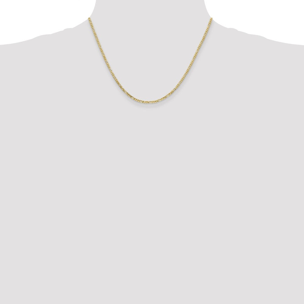 10k 2.2mm Flat Figaro Chain