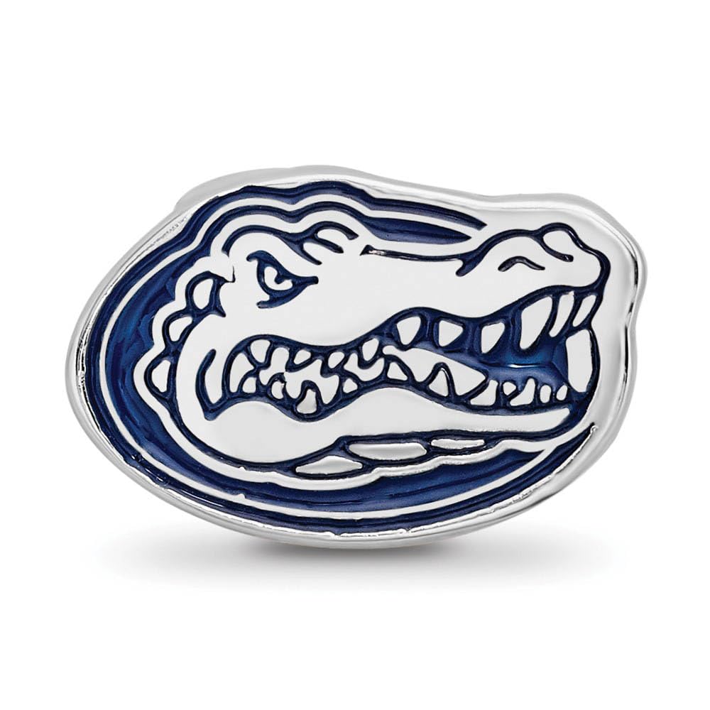 Sterling Silver University of Florida Gator Enamel Bead Charm