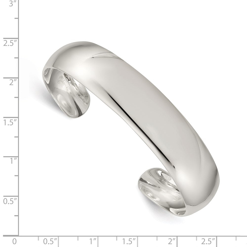 Sterling Silver 14mm Cuff Bangle 7 inches