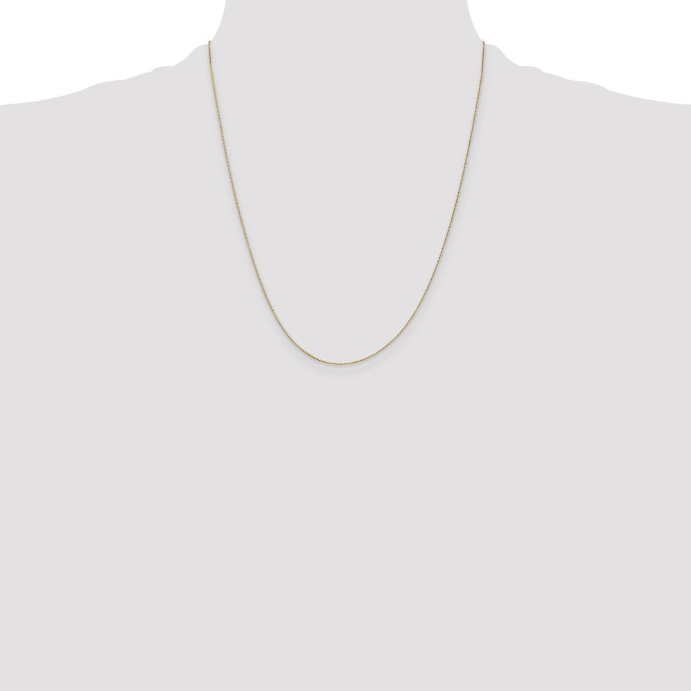 14K .5mm Baby Box with Spring Ring Clasp Chain