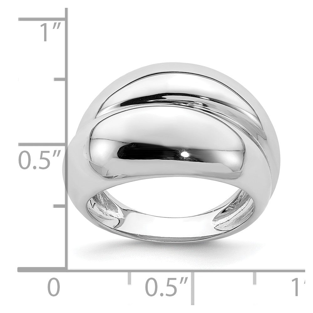 Sterling Silver Rhodium Plated Ring