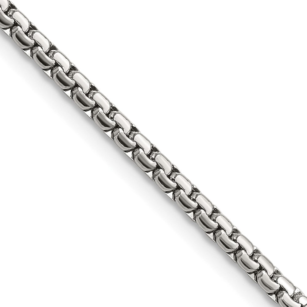 Stainless Steel Polished 2.5mm 24in Fancy Box Chain
