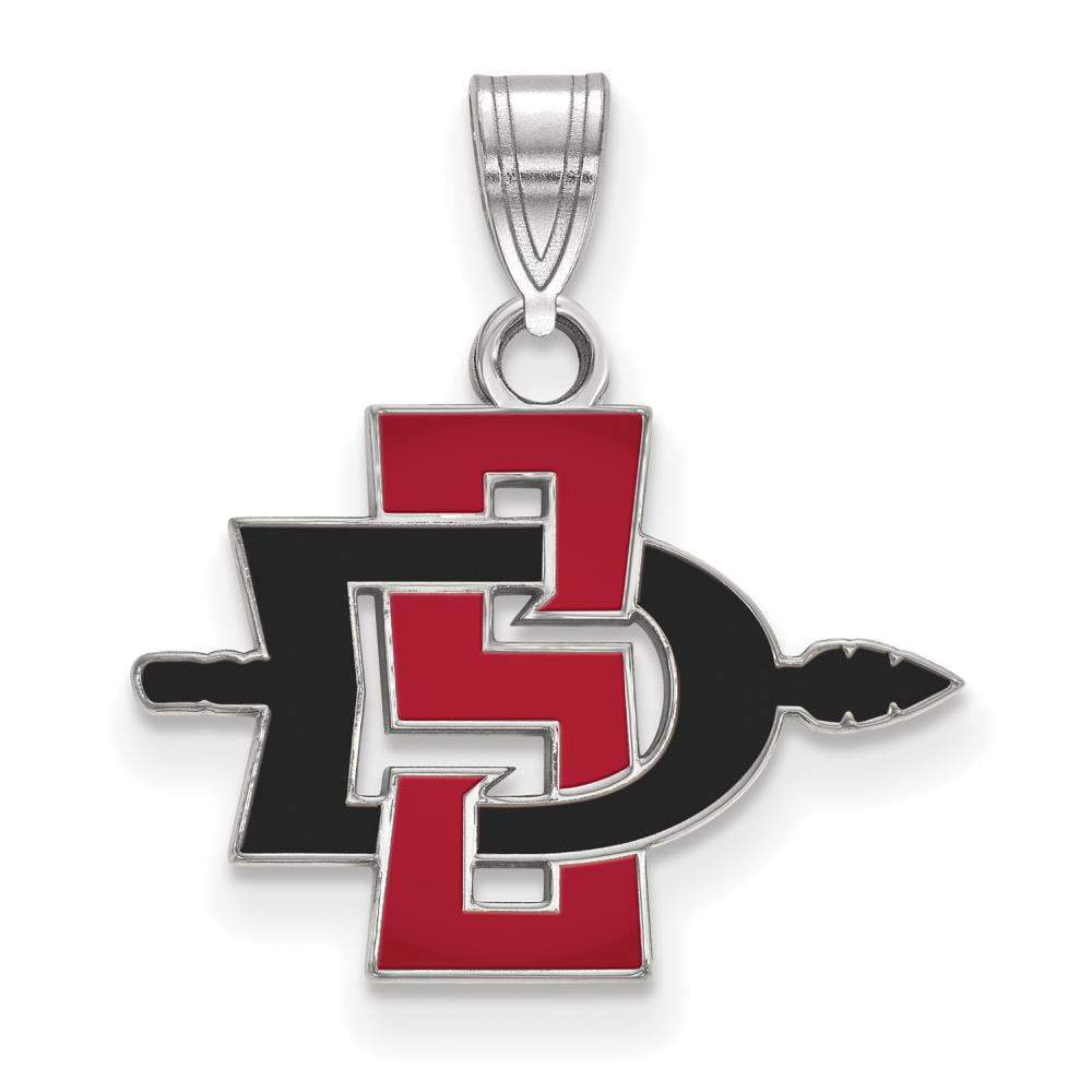 Sterling Silver San Diego State Small Pendant