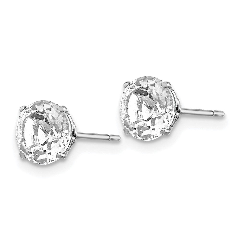 14kw White Topaz Earrings