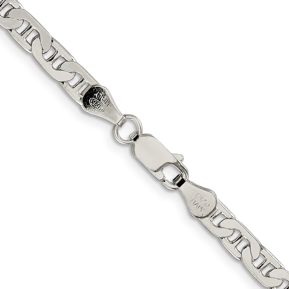 Sterling Silver 4.5mm Flat Anchor Chain 20 Inches