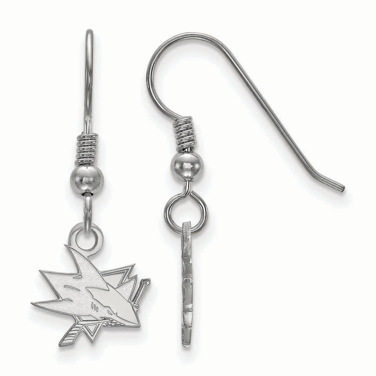 Women's San Jose Sharks Sterling Silver XS Dangle Earrings