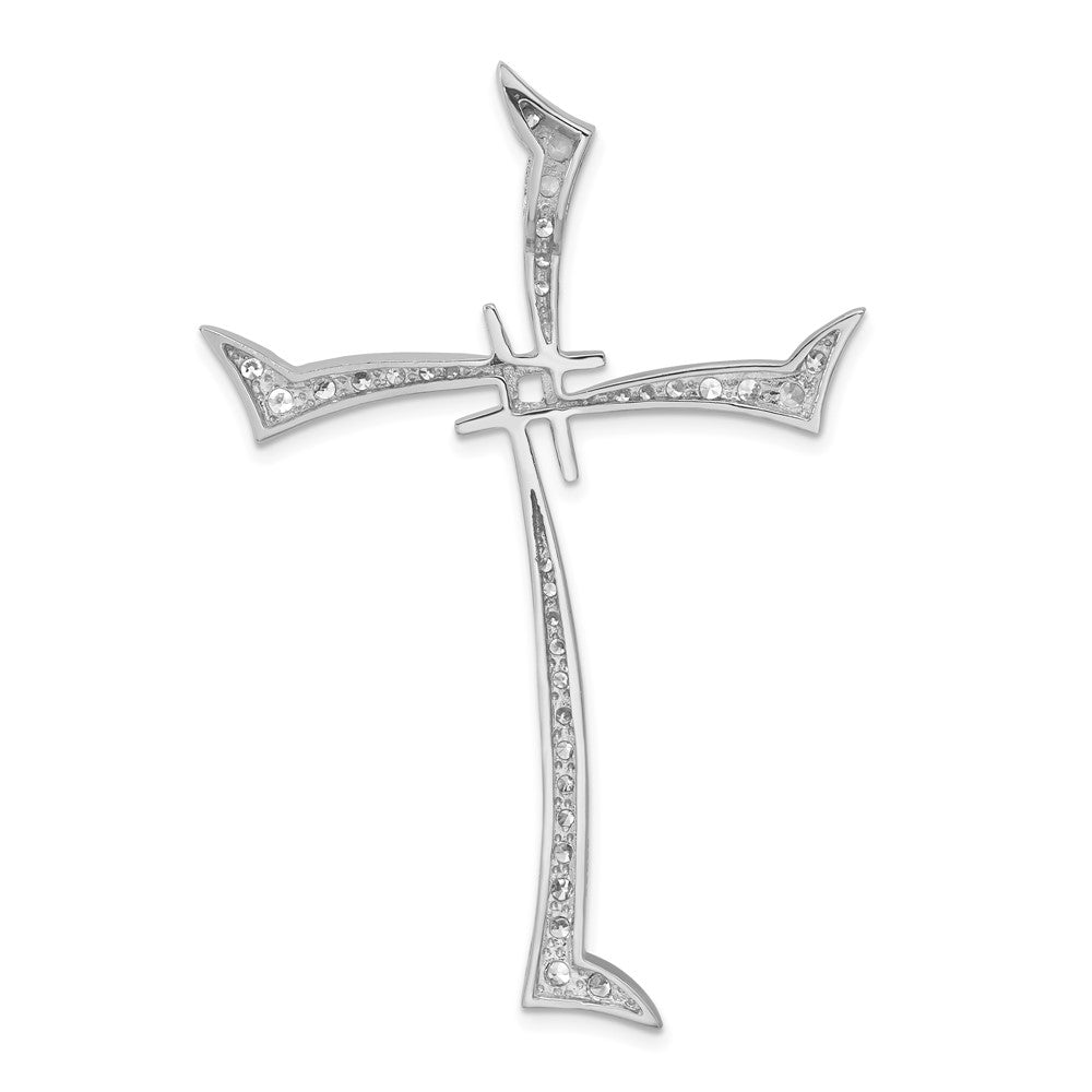 Sterling Silver CZ Cross Pendant