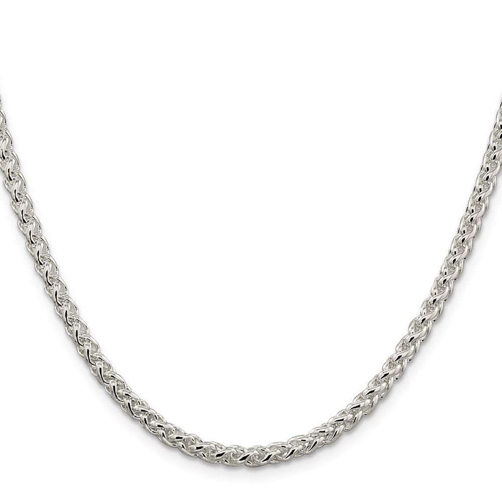 Sterling Silver 4mm Round Spiga Chain 22 Inches