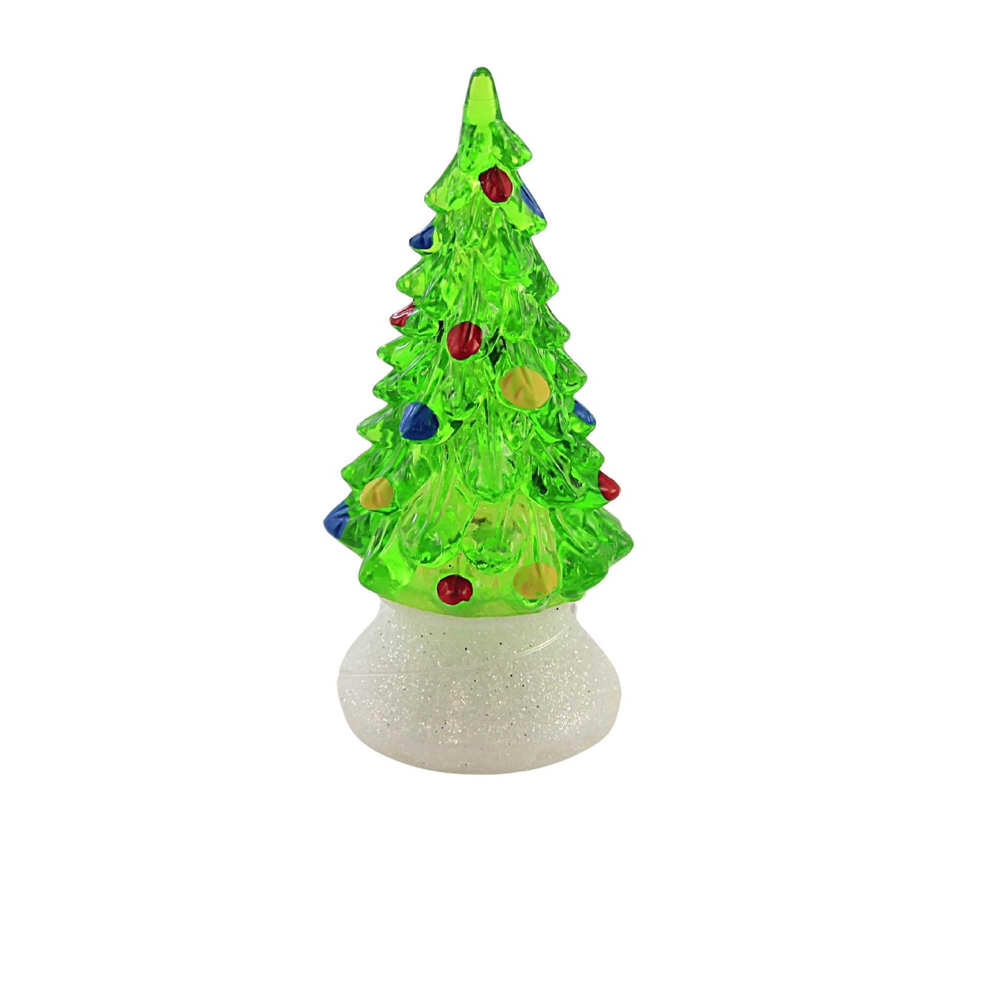 LED Lighted Green Plastic Christmas Tree