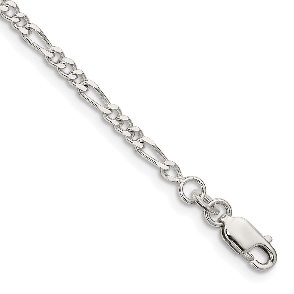 Sterling Silver 2.5mm Figaro Chain 8 inches