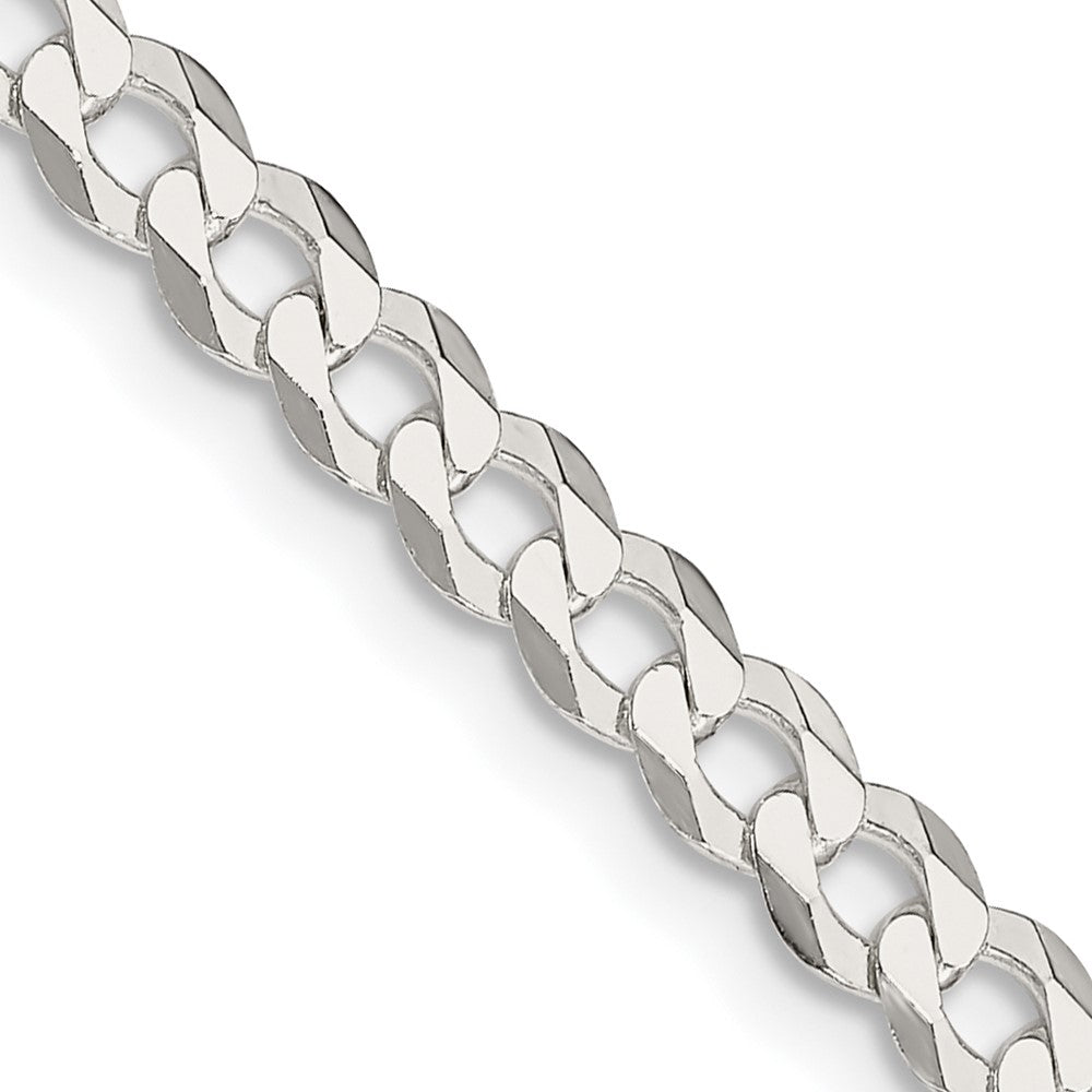 Sterling Silver 4.7mm Flat Curb Chain 18 Inches