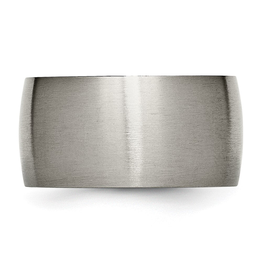 Titanium Brushed 12mm Half Round Band Size - 14.5