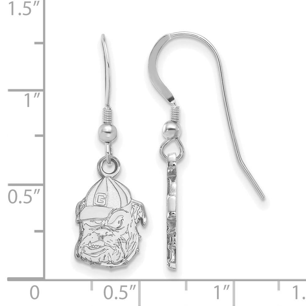 Sterling Silver University of Georgia Small Dangle Earrings