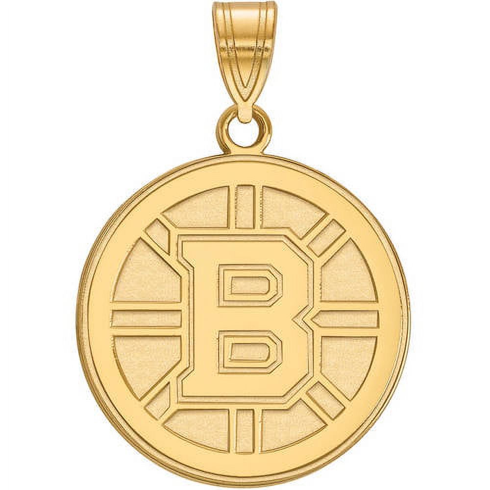 14K Yellow Gold NHL LogoArt Boston Bruins Large Pendant