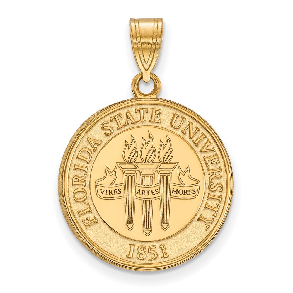 14k Gold LogoArt Florida State University Large Crest Pendant