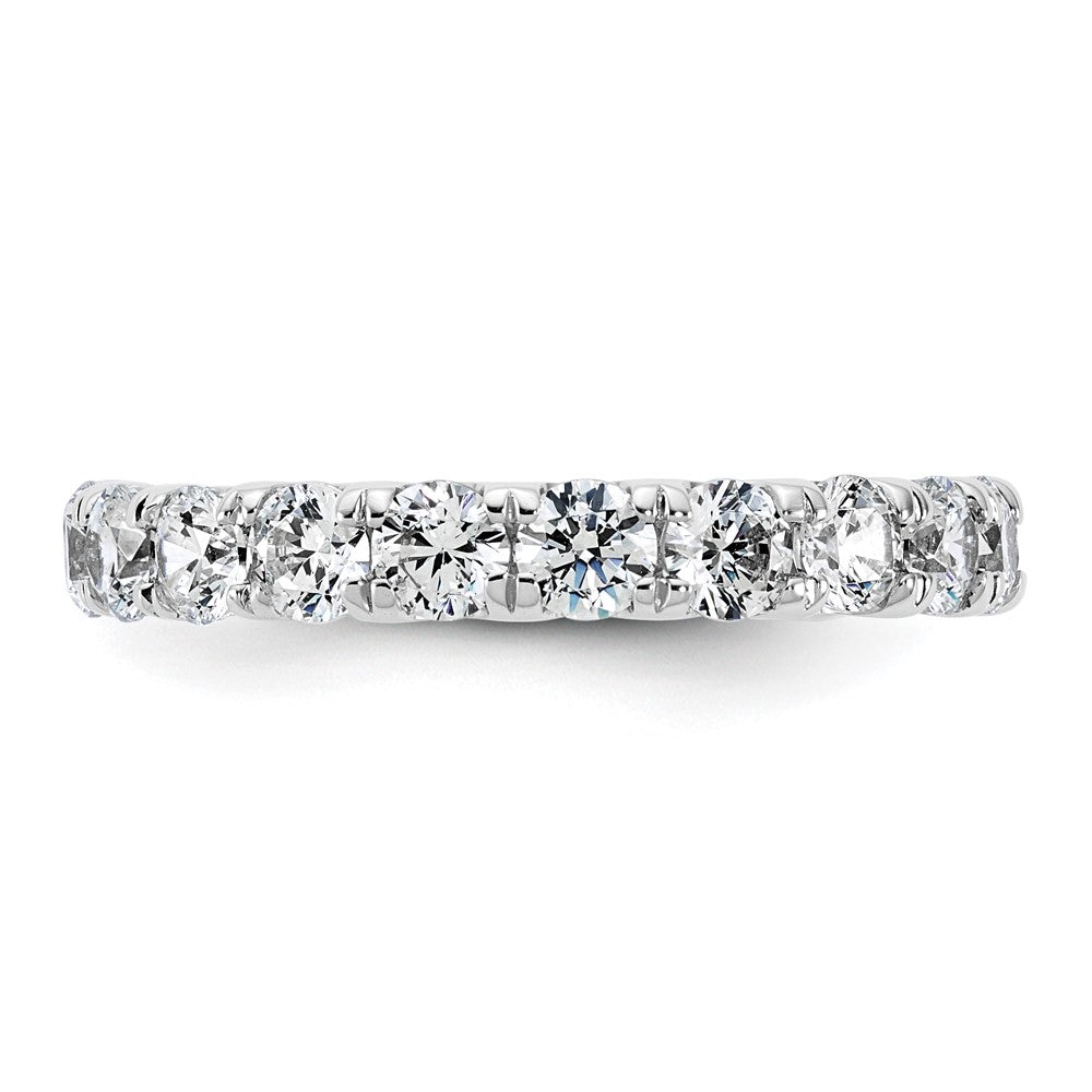 14k White Gold 3 carat Lab Grown Diamond VS/SI+ G+ Size 7 Shared Prong Eternity Band