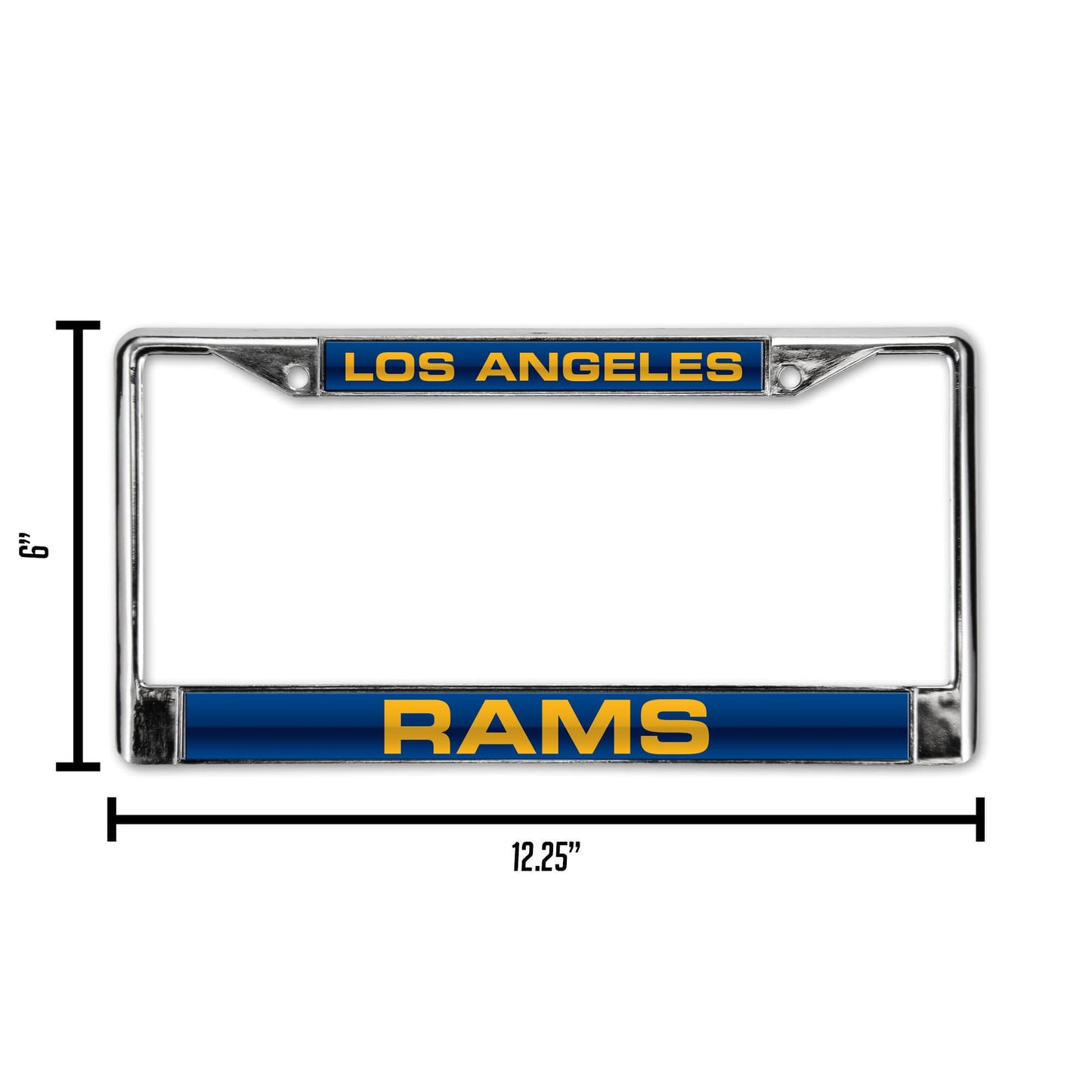 NFL LA Rams Laser Chrome Acrylic License Plate Frame QGC8077