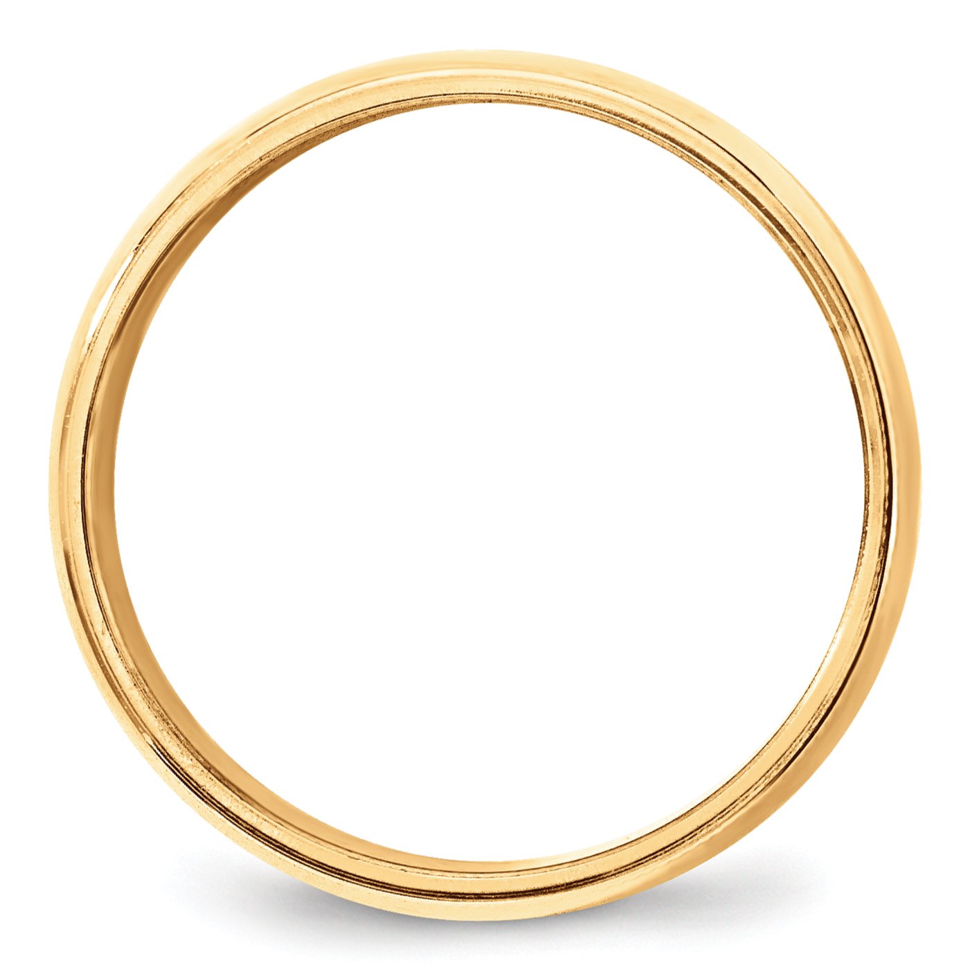 14k Yellow Gold 8mm Milgrain Half Round Wedding Band Size 11