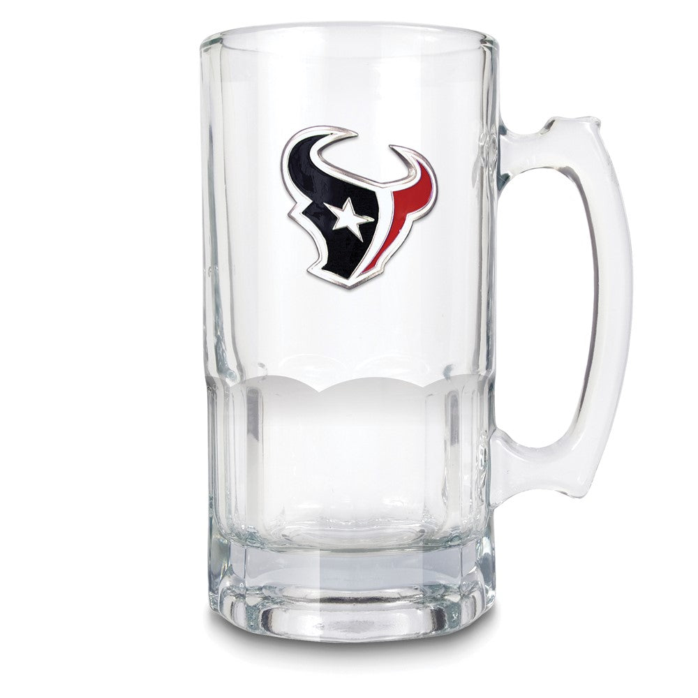 NFL Houston Texans Glass 32 ounce Macho Mug with Emblem