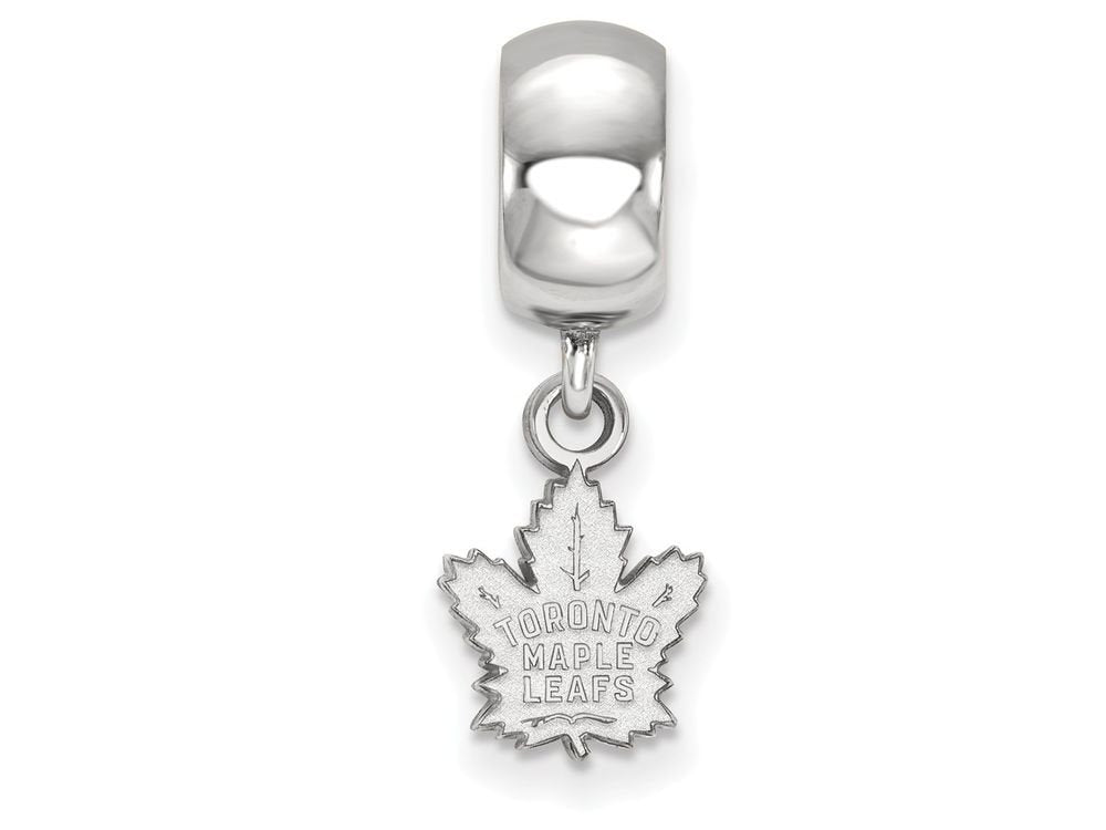 LogoArt SS017MLE Sterling Silver NHL Toronto Maple Leafs Dangle Bead Charm, Extra Small
