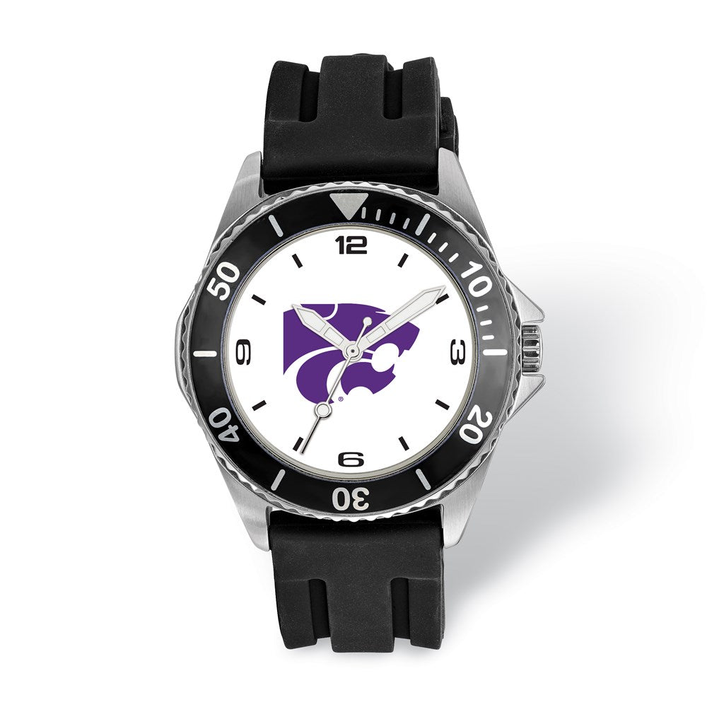 LogoArt Kansas State University Collegiate Gents Silicone Strap Quartz Watch QKSU169