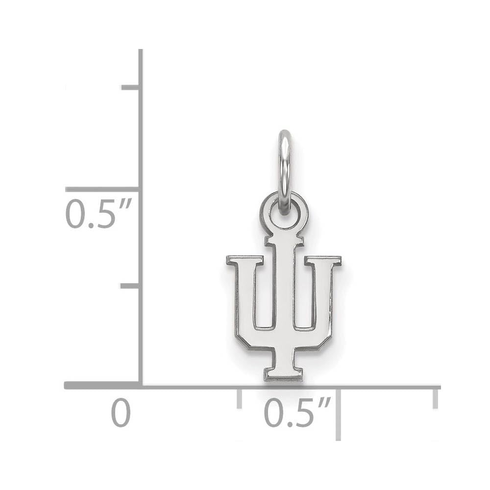 14k White Gold LogoArt Indiana University I-U Extra Small Pendant Q4W001IU