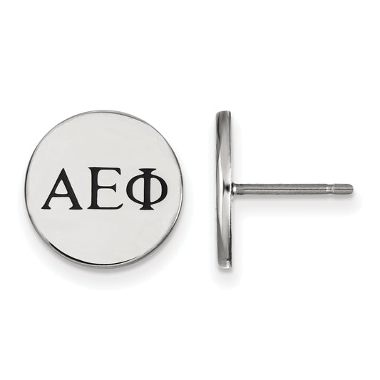 Sterling Silver Official Licensed Greek Sororities Alpha Epsilon Phi Enameled Post Earrings