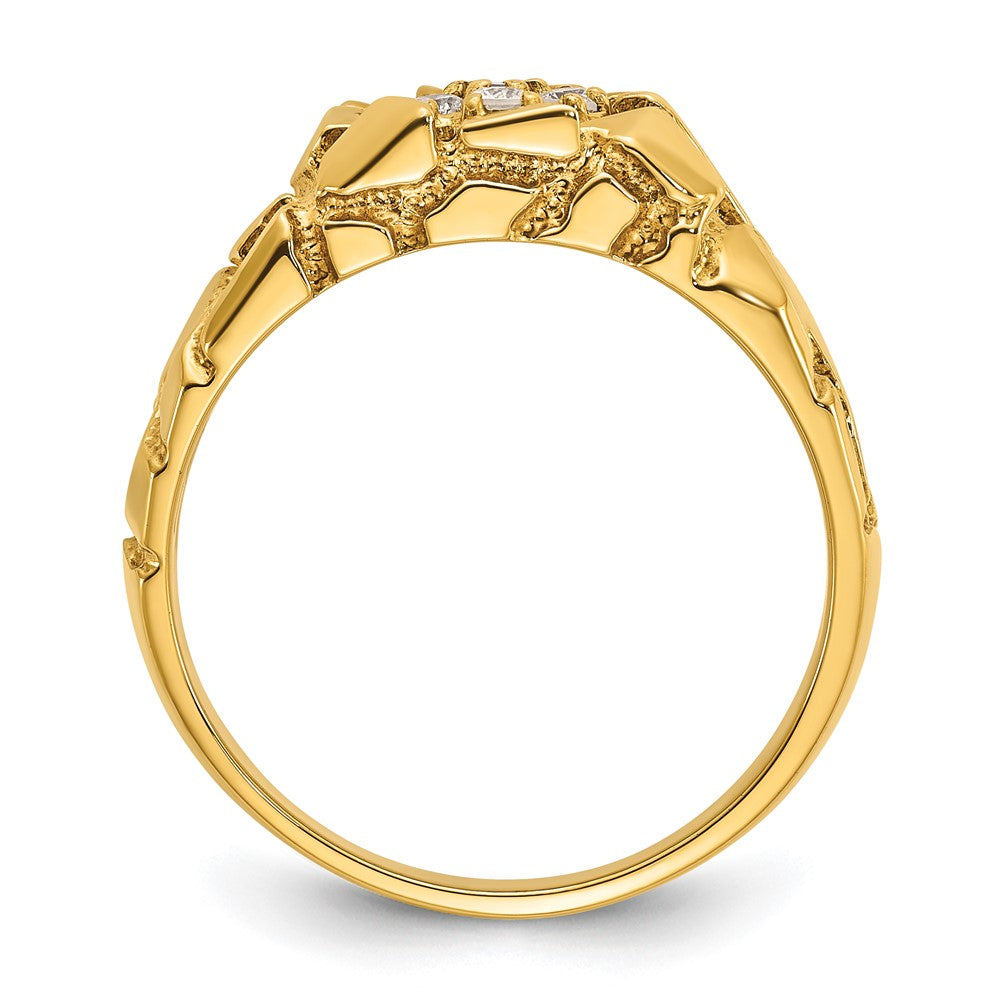 10k IBGoodman Men's Cluster Diamond Nugget Complete Ring