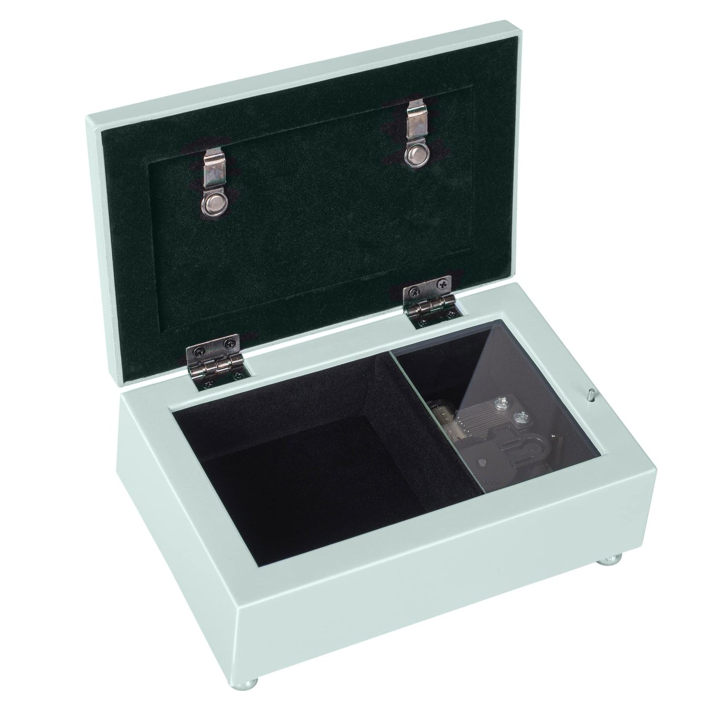 Beautiful Inside And Out Teal Wood Jewelry Musical Box Plays Jesus Loves Me