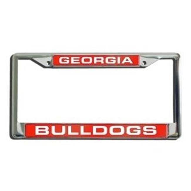 Collegiate U of Georgia Red Laser Chrome Acrylic License Plate Frame QGC6987