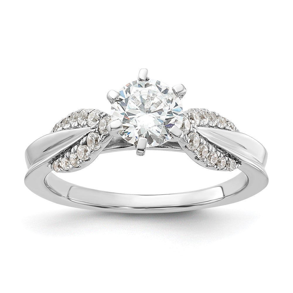 Sterling Silver Rhodium-plated Complete Diamonore Fancy Ring