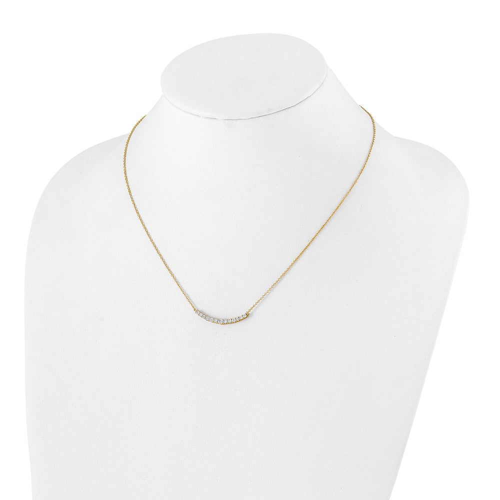 True Origin 14k 1/2 carat Lab Grown Diamond VS DEF 18 inch Fashion Bar Necklace