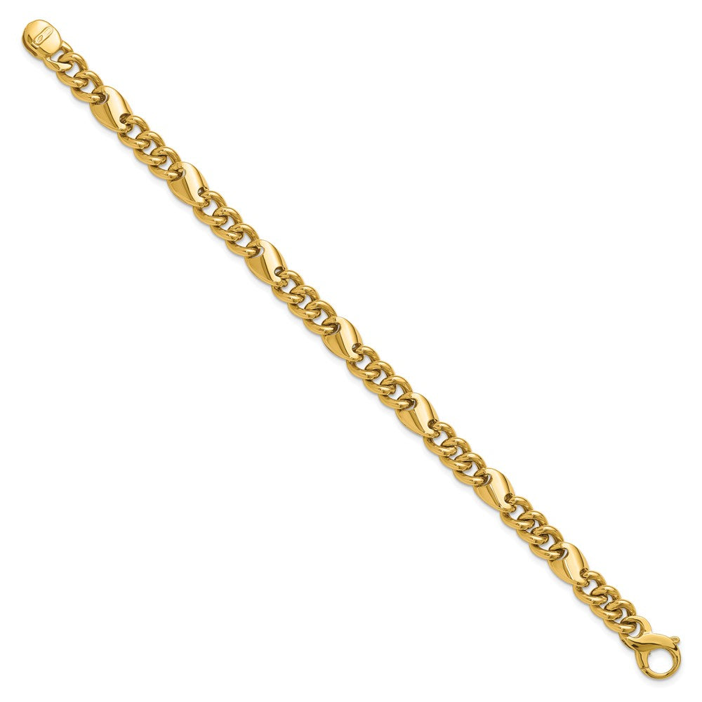 14K Polished Fancy Link Bracelet 7.5  inches