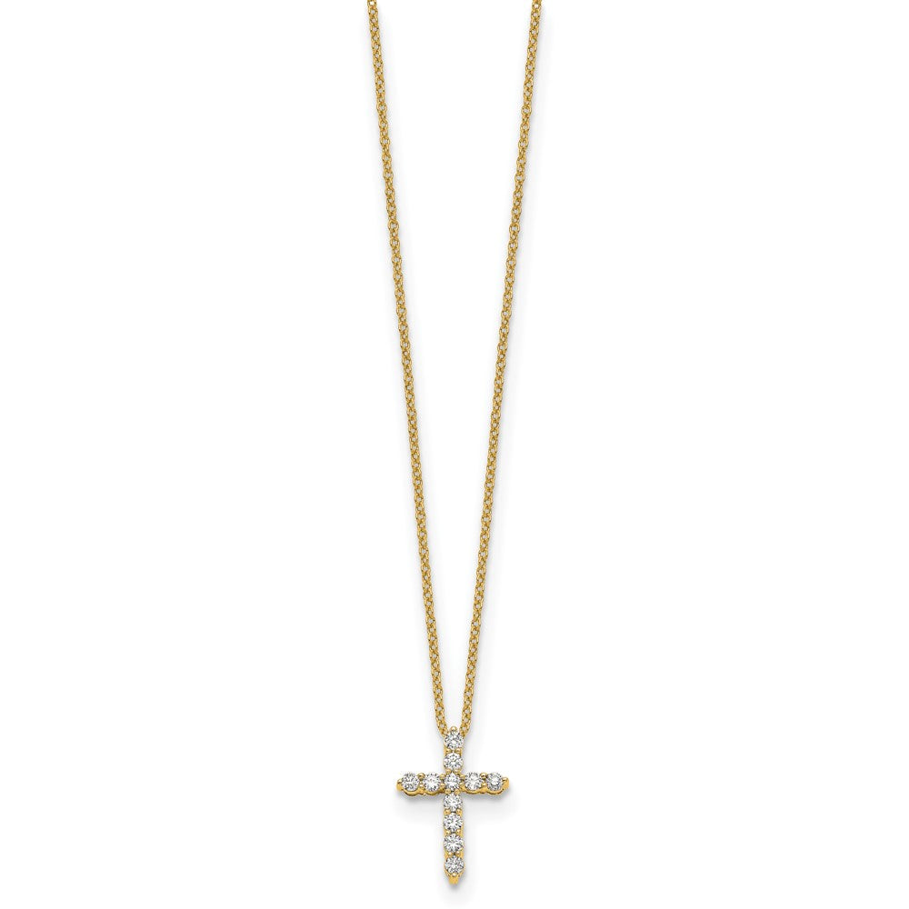 14k Diamond Cross 18 inch Necklace