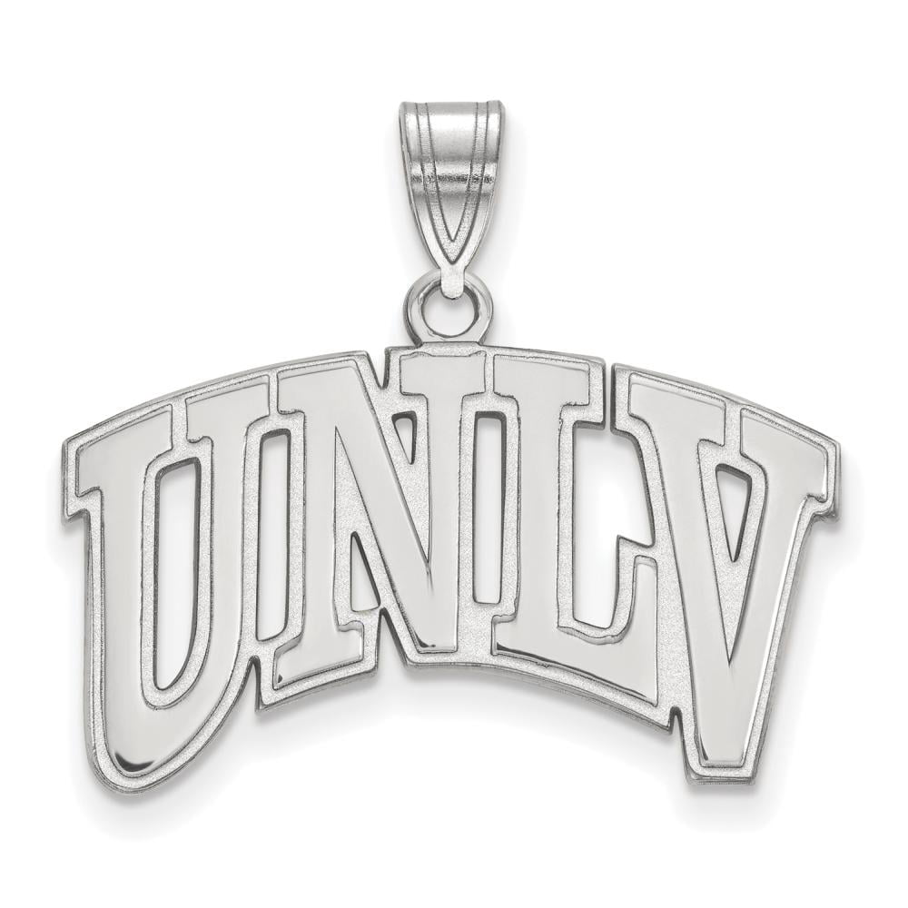 LogoArt Sterling Silver University Of Nevada Las Vegas Large Pendant Necklace