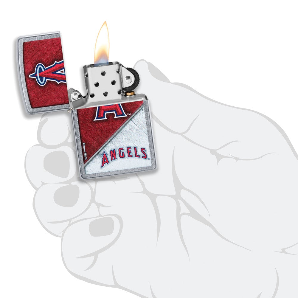 Zippo Street Chrome Los Angeles Angels Color Image MLB Lighter