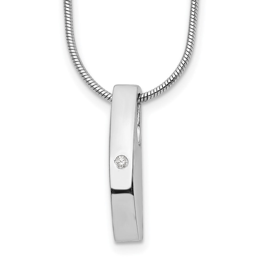White Ice Sterling Silver Rhodium-plated 18 Inch Diamond Necklace with 2 Inch Extender 18 Inches