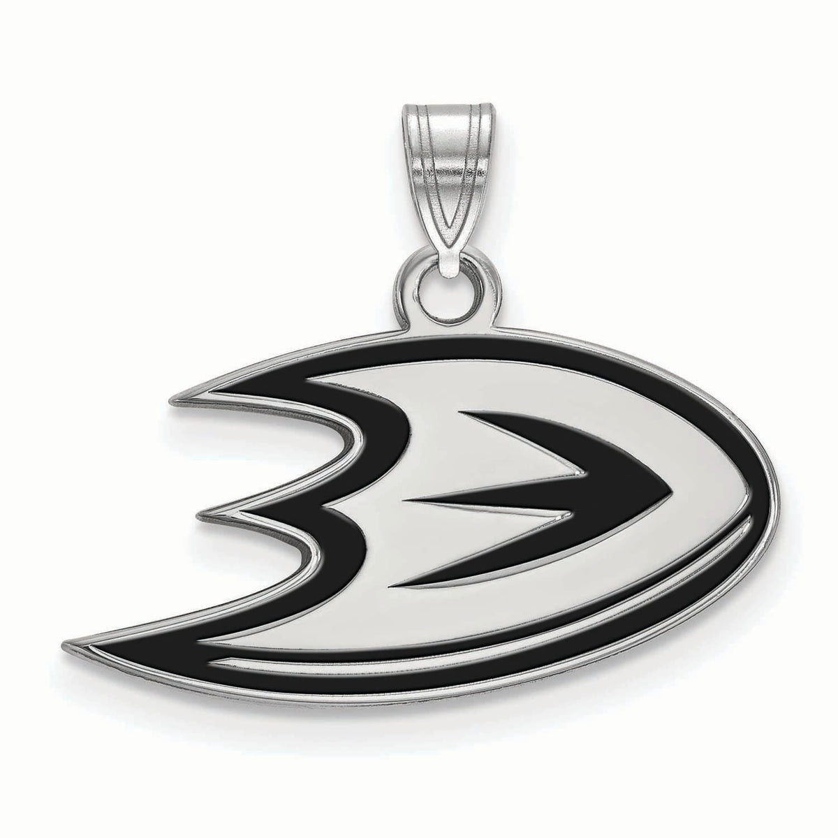 Women's Anaheim Ducks Sterling Silver Small Enamel Pendant