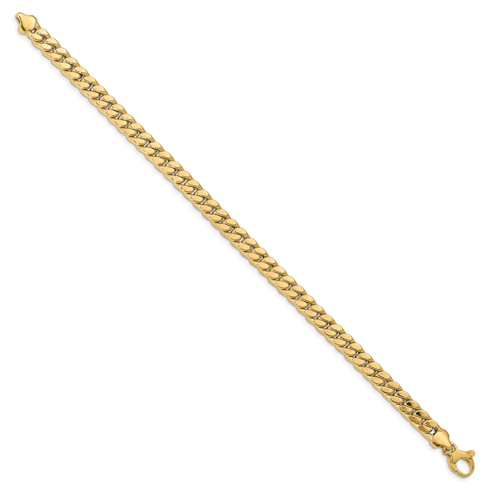 14k Men's Polished Curb Bracelet 8.5  inches