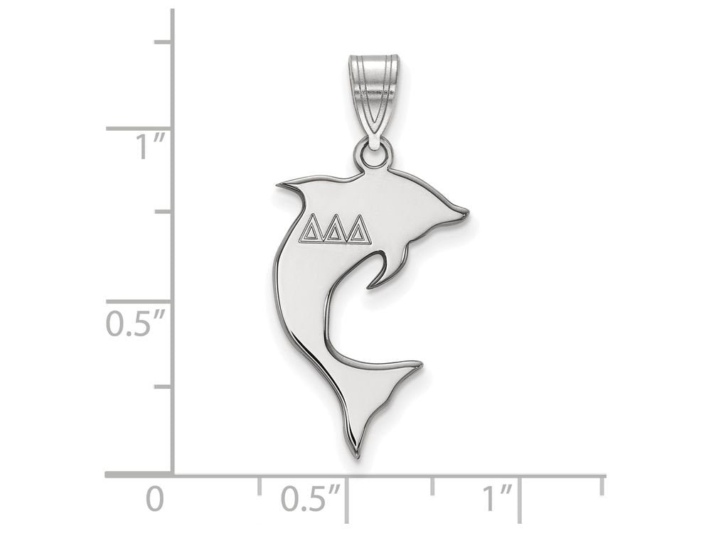 Sterling Silver Delta Delta Delta Medium Pendant