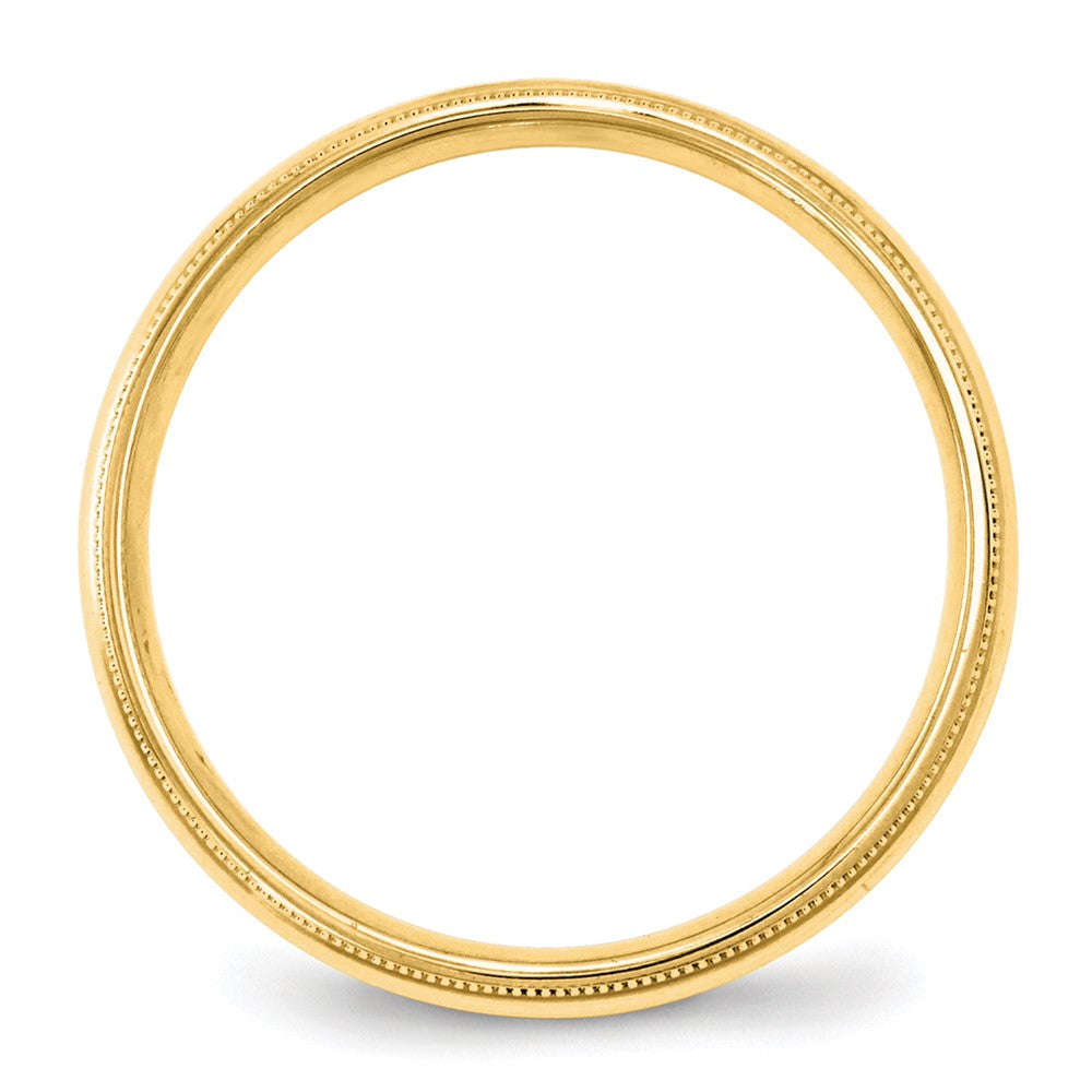 10k Yellow Gold 4mm Milgrain Half Round Comfort Fit Wedding Band Size 9.5