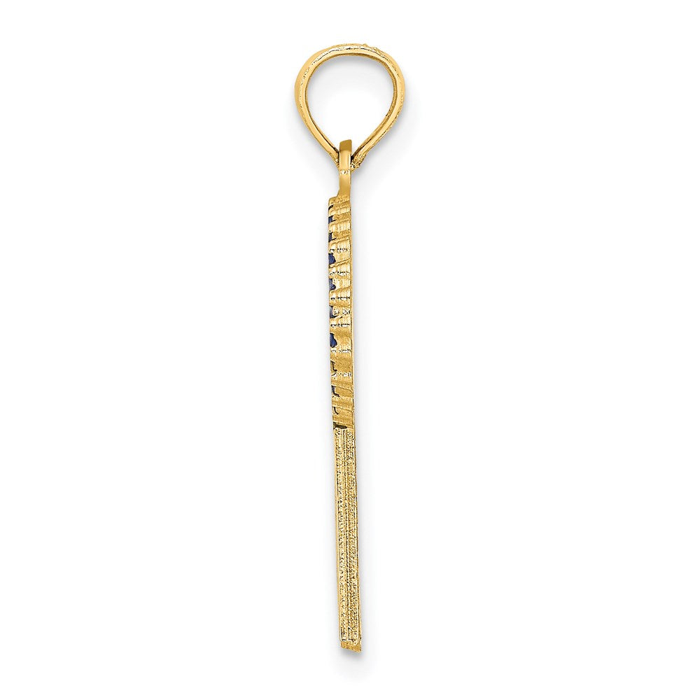 14K Enamel BIRTHDAY BOY Blue Ribbon Charm