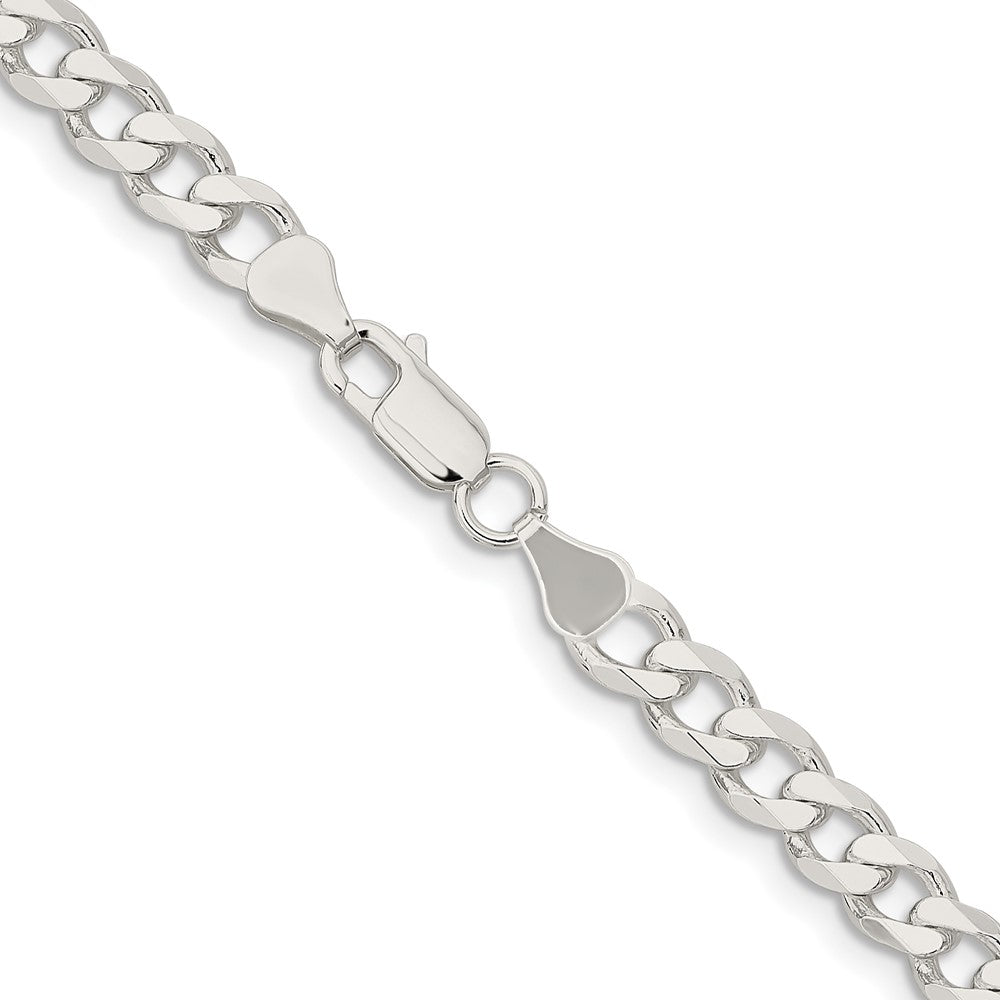 Sterling Silver 6.5mm Curb Chain 28 Inches