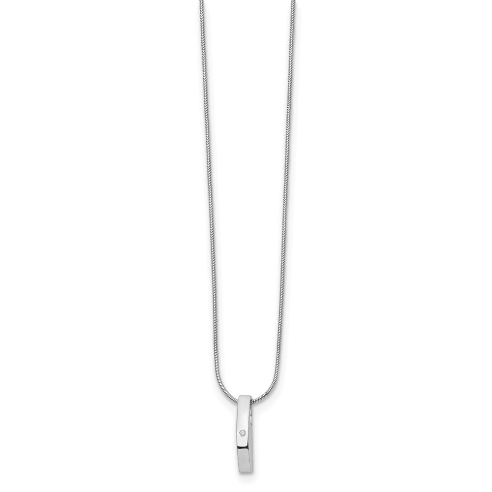 White Ice Sterling Silver Rhodium-plated 18 Inch Diamond Necklace with 2 Inch Extender 18 Inches