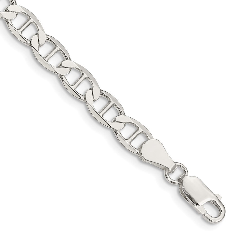 Sterling Silver 5.7mm Flat Anchor Chain 8 inches