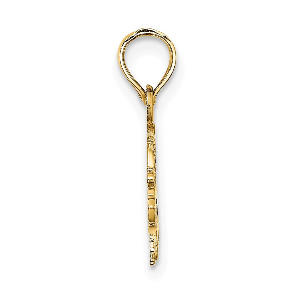 14K Flat Cut-Out Elephant Charm
